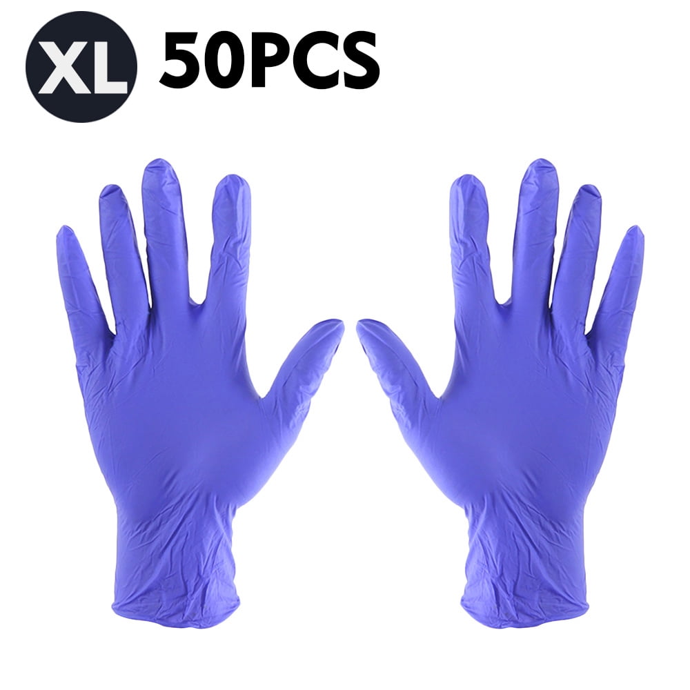 50 Pcs Disposable Gloves Thick Powder Free Rubber Latex Stretchy Gloves Food Safe Grade For Home Food Laboratory Use Xl Walmart Canada