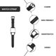 thumbnail image 5 of EeaseMX Correa de reloj de cuero con hebilla chapada en acero inoxidable, repuesto para reloj inteligente, compatible con TOMTOM Runner 3 (negro), 5 of 8