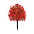 thumbnail image 4 of Flores artificiales, pila de jardín, arbustos verdes artificiales, plantas artificiales decorativas rojo, 4 of 9