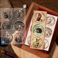 thumbnail image 5 of 1sheet Animals Round Stamps Clear Stamps for Card Making Fox Squirrel Rabbit Hedgehog Sika Deer Transparent Silicone Stamp Rubber Stamp Paper ing Stamp for Journal Scrapbooking Decoration, 5 of 7