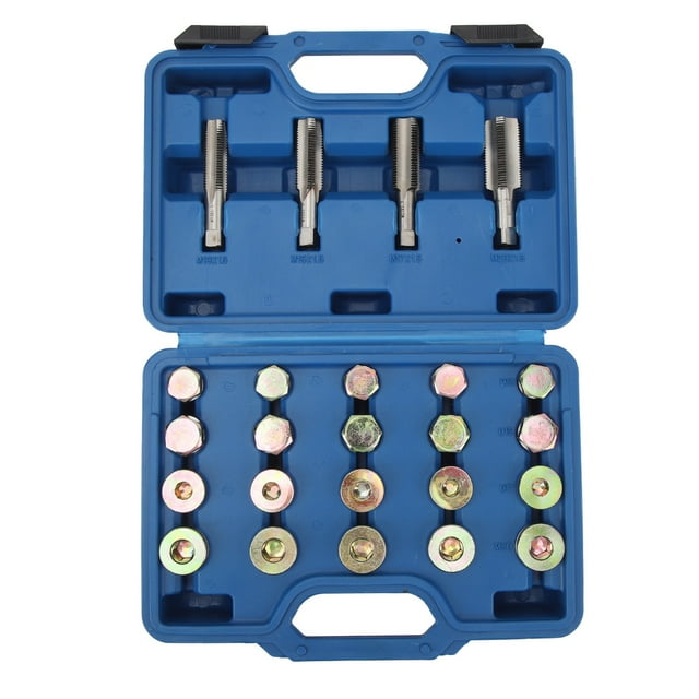Sump Drain Plug Tool Set, Reliable Portable High Strength Oil Pan Thread Repair Kit 64pcs Professional For Cars