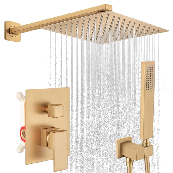 Juego de Ducha SGUVK 10" en Oro Cepillado con Lluvia
