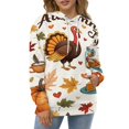 thumbnail image 4 of Happy Thanksgiving 3D Print Hoodie Men Women Autumn Thin Pullover Sweatshirt Vintage Streetwear Tops, 4 of 6