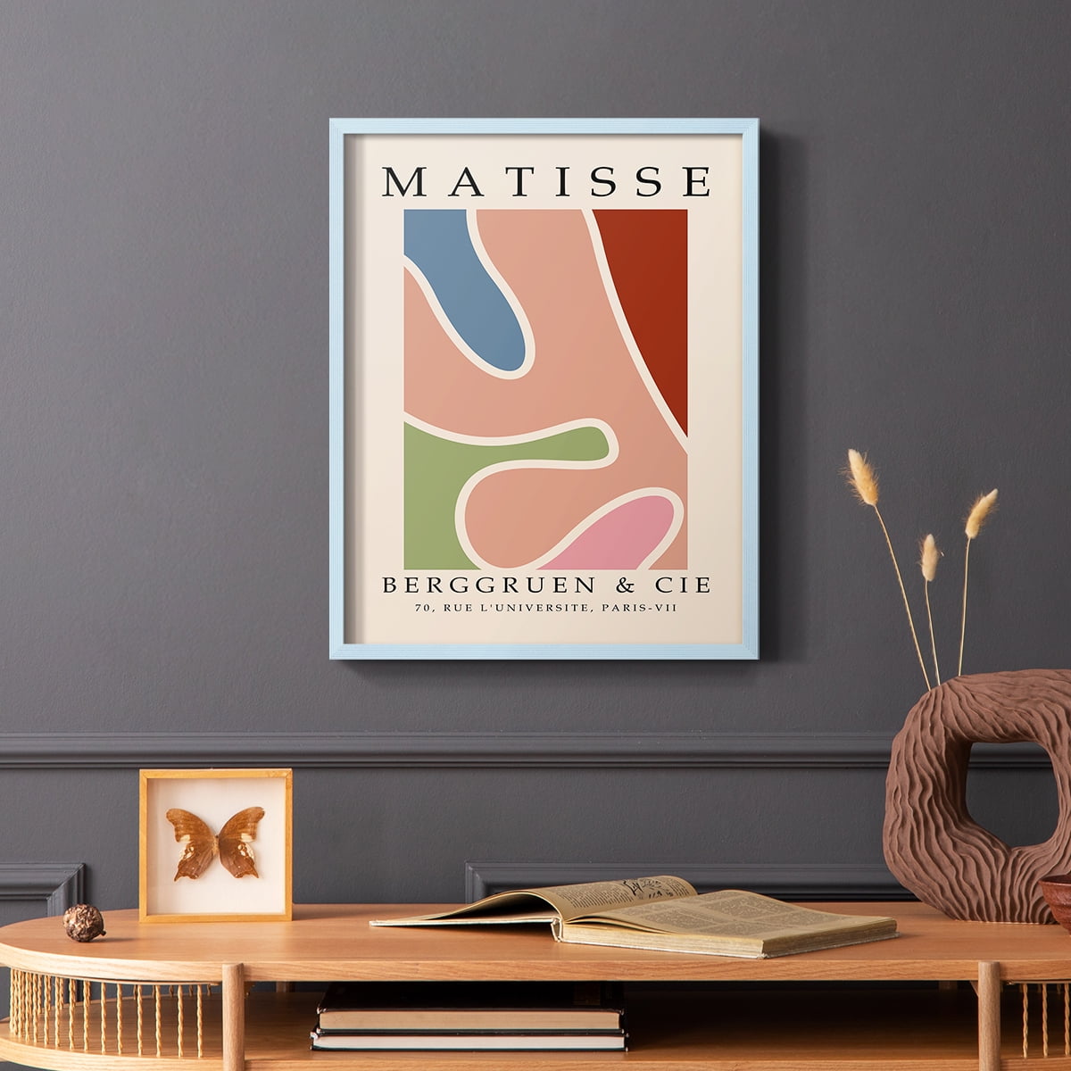 Matisse CCCXXXI in Blue Solid Wood 16 x 20 Framed Print