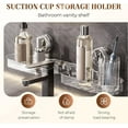 thumbnail image 3 of Luxorio Suction Bathroom Organizer,2025 New Movable Shower Shelf Suction Cup,No-Drill Wall-Mounted Shower Shelf for Bathroom & Kitchen, Detachable Design (Mix*2), 3 of 6