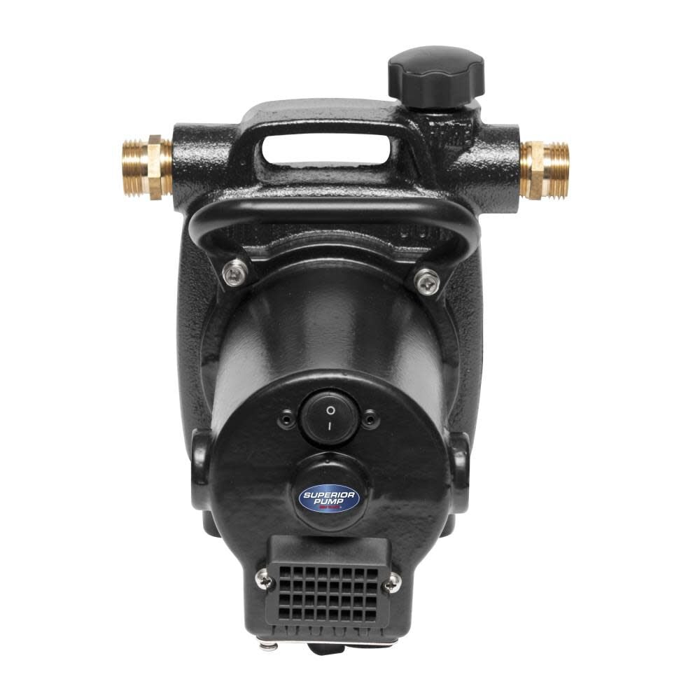Superior Pump 90050 Transfer Utility Water Pump 1/2 Hp Cast Iron, Black