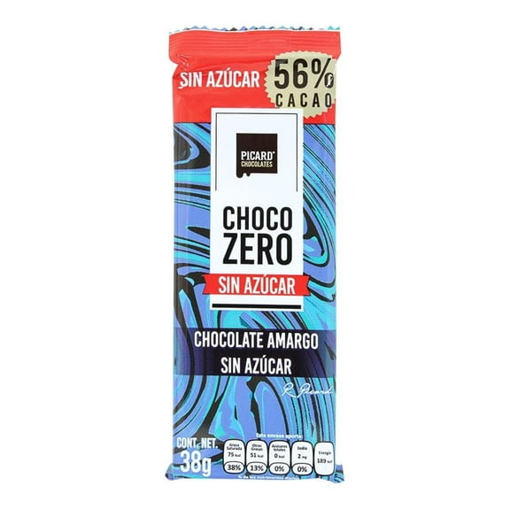 Chocolate PICARD Choco Zero oscuro sin azúcar 38 g