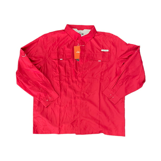Habit Men's UPF 40+ Crayfish Creek Long Sleeve River Shirt (Brick Red ...