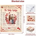 thumbnail image 5 of Gift for Wife, Wife Birthday Gift Ideas, Birthday Gift for Her Blanket, Anniversary Birthday Gifts for Wife from Husband, Wife Gifts from Husband for Anniversary/Christmas/Valentines, 50"x60", 5 of 5