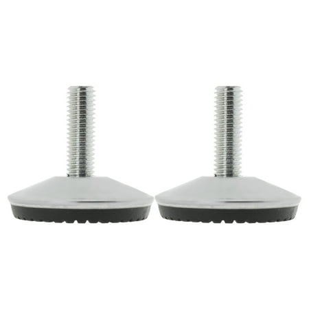 2pcs M10 x 30 x 50mm Leveling Feet Adjustable Leveler Floor Protector Round Base for Furniture Cabinet Table Leg