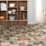 FloorPops Harvard Brick Red 12 in. x 12 in. Peel and Stick Virgin Vinyl Floor Tiles (10-Pack)