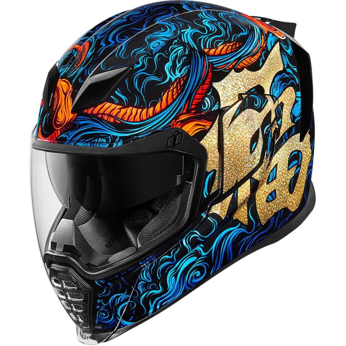 未使用 ICON ヘルメット AIRFLITE GOOD FORTUNE Icon Airflite Good Fortune Helmet Blue - Walmart.com