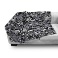 thumbnail image 3 of Flower Soft Flannel Fleece Throw Blanket, Floral Continuous Pattern Monochrome Style Garden Artwork Flora, Cozy Plush for Indoor and Outdoor Use, 70" x 90", Charcoal Grey and Purpleblue, by Ambesonne, 3 of 6