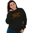 thumbnail image 3 of Scary Without A Costume Halloween Unisex Plus Fleece Graphic Sweatshirt Brisco Brands 2X, 3 of 5