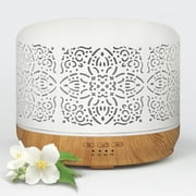Earnest Living Essential Oil Diffusers Home Scent Aroma White Ceramic 500ml Timer Night Lights