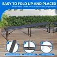 thumbnail image 2 of Uforic 2 Pcs 6FT Folding Bench Lightweight Portable Outdoor Bench with Carrying Handle for Dining Camping Picnic BBQ Sports Garden Indoor Outdoor Patio Activities, Black, 2 of 9