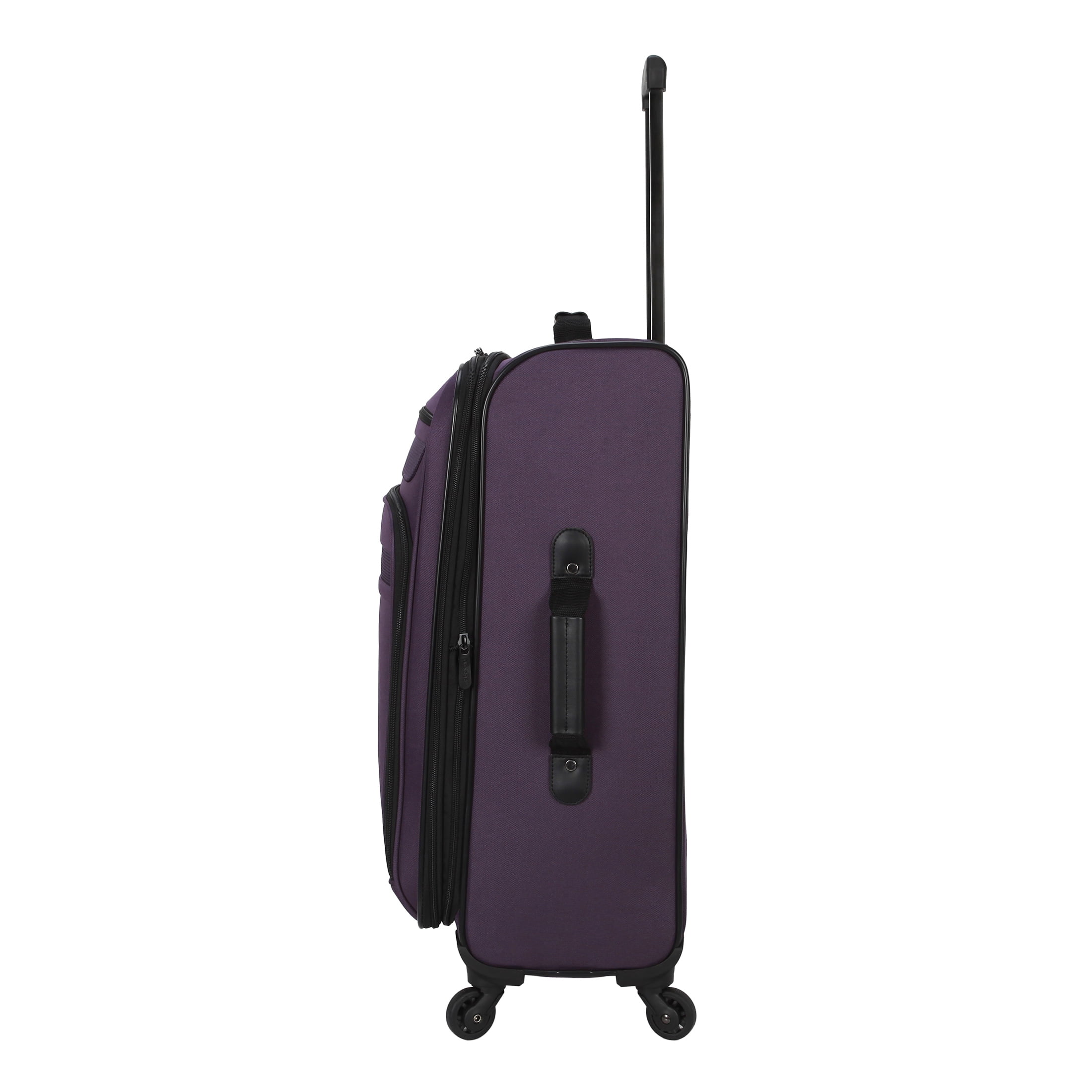 Protege 3-Piece Purple Softside Luggage Travel Set, Includes 24-inch Checked Luggage, 22-inch Carry-on Duffel and Boarding Tote, Purple