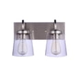 thumbnail image 7 of Elsa 2 - Light Brushed Polished Nickel/Silver Incandescent Glass And Steel Wall Sconce, 7 of 7