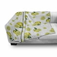thumbnail image 3 of Modern Soft Flannel Fleece Throw Blanket, Lemon with Slices and Leaves Summer Season Fresh Fruit Watercolor, Cozy Plush for Indoor and Outdoor Use, 60" x 80", Yellow Hunter Green, by Ambesonne, 3 of 6
