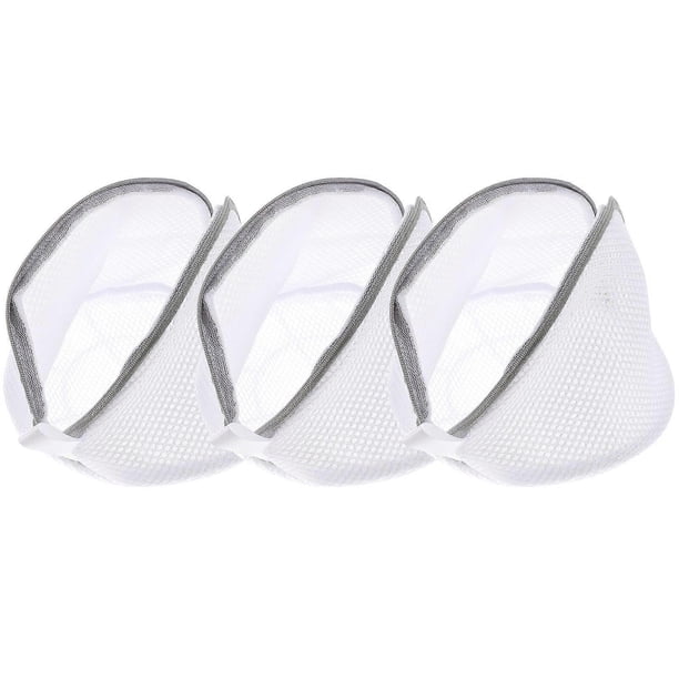 3pcs Hemisphere Shape Bra Mesh Laundry Bag Laundry Bag Bra Wash Bag Underwear Laundry Bag for Home (Grey)