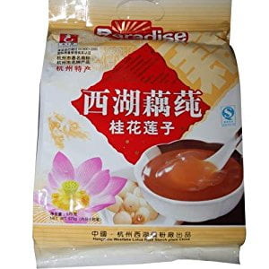 NineChef Bundle - Lotus Root Powder West Lake Lotus Root Starch Powder with Osmanthus 19 Individual Serving Packets + 1 NineChef Brand Long Handle Spoon