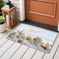 thumbnail image 4 of Summer Marine Life Front Door Rugs 2x3 ft Ocean Starfish Conch Shell Beach Umbrella Coastal Small Rug for Entryway Non Slip Washable Bathroom Door Mat Absorbent Floor Mat for Indoor Entrance, 4 of 9