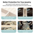 thumbnail image 3 of Rhino Square Jewelry Box Organizer Display Case Necklace Bracelet Earring Holder Travel Portable Decorative Stand Storage Box for Rings Earrings Necklaces Bracelets - Girls Women Gift, 3 of 6