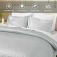 thumbnail image 5 of Superior Egyptian Cotton 850 Thread Count Duvet Cover Set, King/California King, Chrome, 5 of 6