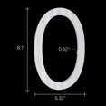 thumbnail image 3 of 8" Reflective Address Numbers For House,Modern House Numbers Large Black Exterior Street Metal floating house numbers for outside Floating Mount Or Flush Mount Aluminum Home Door Number 0, 3 of 11