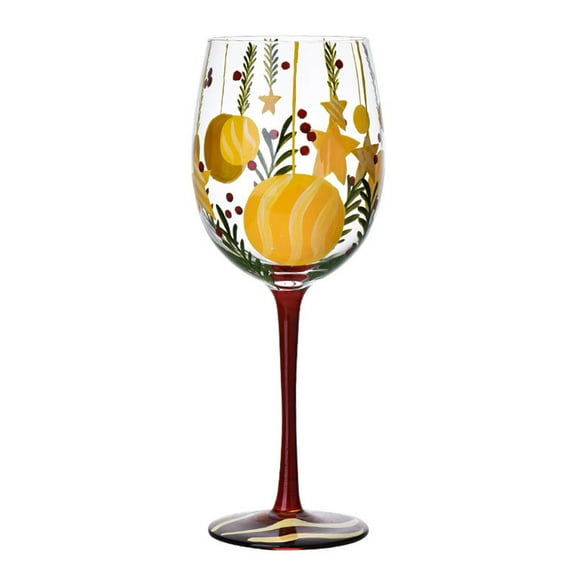 Christmas Themed Tall Wine Glass Goblet Stemwares Beverage Drinking Cup Sophisticated Champagne Flute for Parties