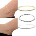 thumbnail image 2 of Transemion Anklets Glitter Rhinestone Adjustable Gold Silver Ankle Bracelet for Women Colorful 1Set, 2 of 6