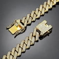 thumbnail image 3 of Cuban Link Chain for Men Women Iced Out Silver/Gold/Rose Gold Miami Cuban Necklace Bling Diamond Chain Hip Hop Jewelry with Gift Box, 3 of 7