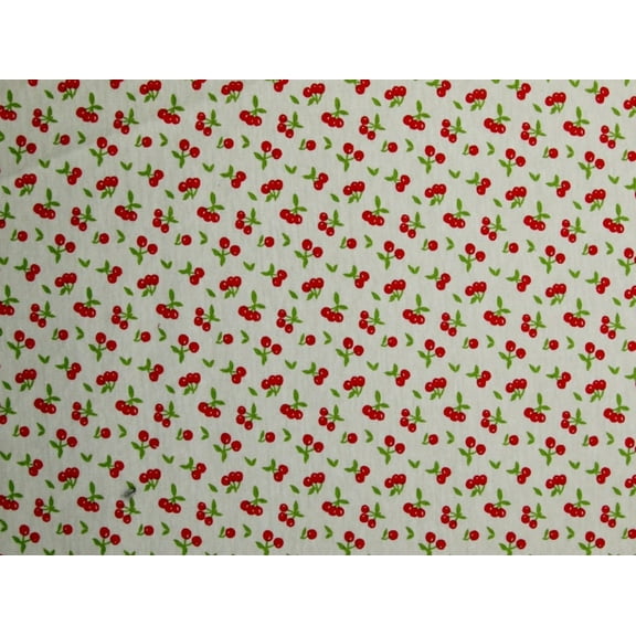 PUL Coated Jersey Dress Fabric Red on Ivory - per yard