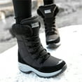 thumbnail image 2 of YOURDIARY Womens Snow Boots Winter Comfortable Warm Waterproof Outdoor Boots Faux Fur Lined Lace-Up, 2 of 7