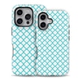 thumbnail image 2 of DesignSkinz Scratch-Resistant Hard Slim Case Compatible with iPhone 13 (Compatible with MagSafe) - Moracan Teal on White, 2 of 9