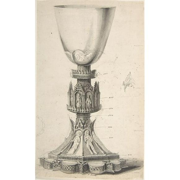 Chalice adorned with Saints, BIshops and Kings Poster Print by Anonymous, British, 19th century (18 x 24)