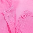 thumbnail image 5 of Women's Swimsuit Coverup Shirt Dress Button Down Short Sleeve Tunics Tops Bathing Suit Cover Up Vacation Beachwear Pink 4XL, 5 of 8