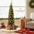 thumbnail image 4 of Costway 5 FT Pre-Lit Pencil Christmas Tree with 150 LED Lights & 296 Branch Tips Party, 4 of 10