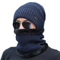 thumbnail image 5 of Gorro de invierno para hombre, cálido gorro de punto, moda coreana, gorro de algodón para jóvenes, protección para los oídos a prueba de frío, gorro de lana con forro polar para hombre, 5 of 5