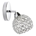 thumbnail image 1 of Lámpara de pared de cristal decorativa de moderno, de lámpara de pared de cabecera para decoración para hogar, plateado, bombilla de, 1 of 7