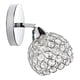 thumbnail image 1 of Lámpara de pared de cristal decorativa de moderno, de lámpara de pared de cabecera para decoración para hogar, plateado, bombilla de, 1 of 7