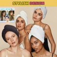 thumbnail image 5 of Quick drying Hair Towel Cap Rapid Drying Hair Towel Thick Absorbent Shower Cap Fast Solid Color Towel, 5 of 5