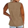 thumbnail image 2 of Sherrylily Women Summer Sleeveless Henley Tank Tops Casual Button Down Plus Size Tunics, 2 of 3