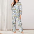 thumbnail image 2 of Sikiie Beautiful wild flower forest Pajamas Set Long Sleeve Sleepwear Womens Button Down Nightwear Pj Sets-Medium, 2 of 7