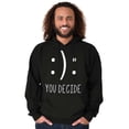 thumbnail image 5 of You Decide Happy Sad Emoticon Cute Hoodie Sweatshirt Women Men Brisco Brands S, 5 of 6