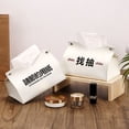 thumbnail image 4 of Tissue Box Cover,Modern Decorative PU Leather Tissue Box Organizer for Bathroom Vanity Countertop & Night Stands & Office, 4 of 5