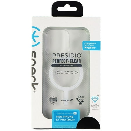 Speck Presidio Perfect Clear Grip Case for MagSafe for iPhone 13 Pro - Clear