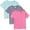 Chill/Raspberry/Granite Heather, variant on Marky G Apparel Baby Fine Jersey Short-Sleeve Crew-Neck T-Shirt (Pack of 3)
