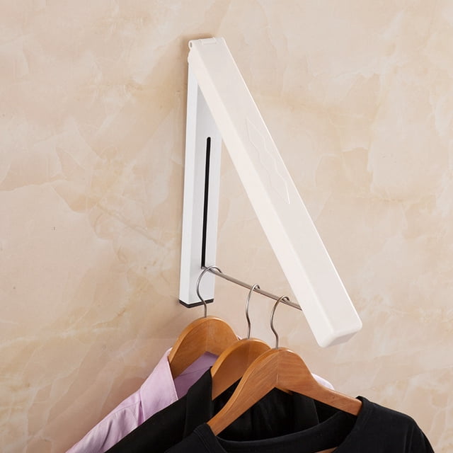 Perchero para ropa Jadeshay estante plegable montado en la pared material Plástico