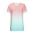 thumbnail image 4 of XuJwPNcy Women's T-Shirts Dressy Tunic Tops Short Sleeve Tie Dye Print Blouses V Neck Summer Cute Clothes, 4 of 5
